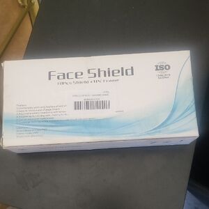 Face Shield with Frame - White